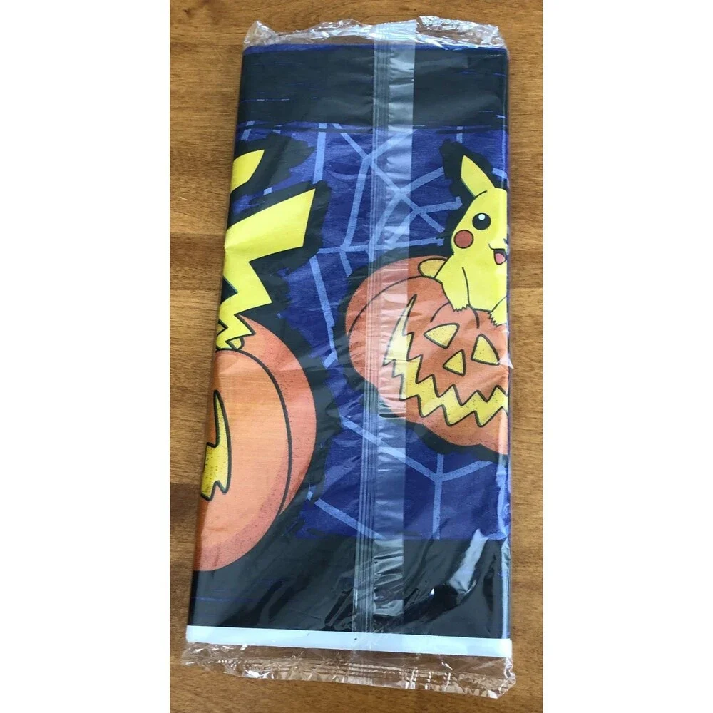 Pokemon Pikachu Halloween Plastic Tablecloth Cover 54x96